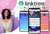 setup and customize linktree bio link for instagram within 1 hour
