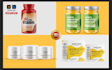 cosmetic package label design, 3d bottle mockup and box packaging mockup