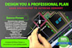 draw an architectural, electrical plan, mep drawings