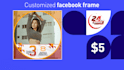 design unique facebook profile frame, personal or business
