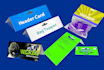 design header card, bag topper, packaging label