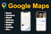 do google maps scraping and find emails, b2b lead generation