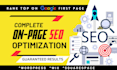 do complete onpage technical SEO service wordpress wix webflow squarespace