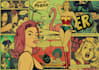 draw old retro distressed comic illustration