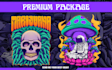 illustrated simple trippy psychedelic t shirt design
