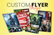 design attractive folder, flyer, pamphlet, menu or brochure