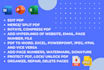 add hyperlinks, compress, merge, split, convert, protect, watermark PDF file