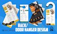 design professional door hanger for your business