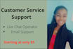 be your live chat agent for customer support