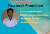 do facebook promotion and marketing
