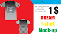 make dream tshirt mock up custom tees merchandise design bulk tshirt design mock