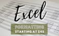 provide excel formatting, data entry, data merge, cleanup