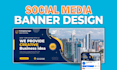 design facebook cover, linkedin banner, and social media banners