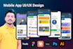 create mobile app UI UX design in figma