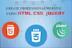 create professional website using html css