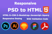 convert PSD to HTML, xd to HTML, sketch to HTML responsive