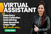 be your virtual assistant for data entry and web research