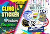 design any shopfront vinyl decal graphic design window sticker, packing design