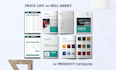 design editable price list or sell sheet or product catalog