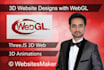 make webgl threejs 3d website animation
