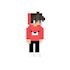 minecraft character pixelart avatar with your skin