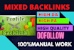 80dofollow mixed backlinks with high authority permanent whitehat