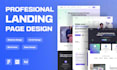 modern clean professional web landing page UI UX design figma