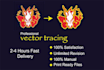 manually vectorize, your logo or image perfectly covert to vector tracing