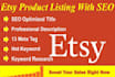 do etsy listing,etsy SEO,and title optimized with meta