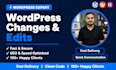do wordpress changes, edits, customize and update your website