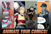 make motion or animate your comics, manga, drawing