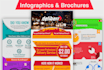 do infographic, presentations, charts and brochure design