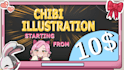 draw you cute chibi anime illustrations