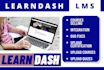 upload learndash courses, lessons and quizzes content on your lms website