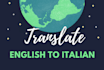 translate from english to italian