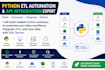 automate etl using python, apis and sql server