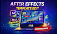 edit motion array, canva template after effects expert ui animation infographics