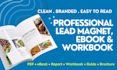 design professional lead magnet, ebook and workbook