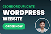 clone or duplicate any website to wordpress with full functionality