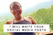 write your social media posts