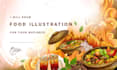 create food illustration for your business