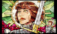 create a custom fantasy illustration in digital vitral style
