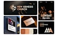 design modern ministry, church logo and brand identity with full branding kit
