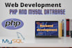 develop a website using php and mysql database