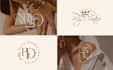 design feminine signature, and boho,  luxury initial logo