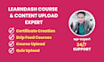 upload online courses,lessons and quizes in your site