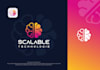 design tech startup modern technology cyber security logo