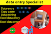 do fastest data entry, copy paste and data collection job