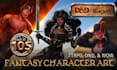 draw dnd character art and oc character
