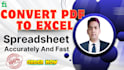 fast and accurate PDF to excel or spreadsheet conversion